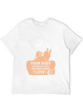 Mental Health Deserves Your Unconditional Love Casual Graphic T-Shirt – Simple And Comfortable Daily Wear