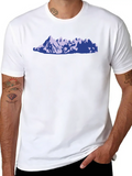 Mountains, Mountain Lightweight Cotton T-Shirt – Daily Comfort Graphic Shirt