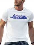 Mountains, Mountain Lightweight Cotton T-Shirt – Daily Comfort Graphic Shirt