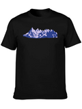 Mountains, Mountain Lightweight Cotton T-Shirt – Daily Comfort Graphic Shirt