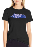 Mountains, Mountain Lightweight Cotton T-Shirt – Daily Comfort Graphic Shirt