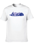 Mountains, Mountain Lightweight Cotton T-Shirt – Daily Comfort Graphic Shirt