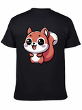 Nutty The Happy Kawaii Squirrel - 2 Lightweight Cotton T-Shirt – Daily Comfort Graphic Shirt