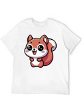 Nutty The Happy Kawaii Squirrel - 2 Lightweight Cotton T-Shirt – Daily Comfort Graphic Shirt