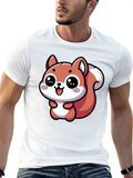 Nutty The Happy Kawaii Squirrel - 2 Lightweight Cotton T-Shirt – Daily Comfort Graphic Shirt