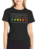 Pain Scale Casual Graphic T-Shirt – Simple And Comfortable Daily Wear