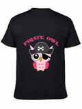 Pirate Owl - Night Owl Lightweight Cotton T-Shirt – Daily Comfort Graphic Shirt