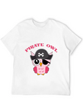 Pirate Owl - Night Owl Lightweight Cotton T-Shirt – Daily Comfort Graphic Shirt