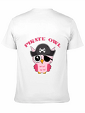 Pirate Owl - Night Owl Lightweight Cotton T-Shirt – Daily Comfort Graphic Shirt