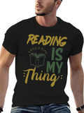 Reading Is My Thing Reading Is My Thing Reading Casual Graphic T-Shirt – Simple And Comfortable Daily Wear