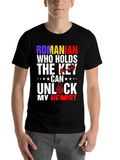 Romanian Who Holds The Key Casual Graphic T-Shirt – Simple And Comfortable Daily Wear