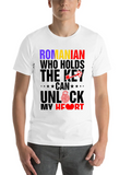 Romanian Who Holds The Key Casual Graphic T-Shirt – Simple And Comfortable Daily Wear