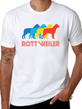 Rottweiler Pop Art Casual Graphic T-Shirt – Simple And Comfortable Daily Wear