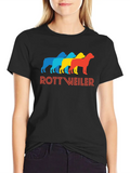 Rottweiler Pop Art Casual Graphic T-Shirt – Simple And Comfortable Daily Wear