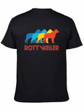 Rottweiler Pop Art Casual Graphic T-Shirt – Simple And Comfortable Daily Wear