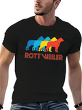 Rottweiler Pop Art Casual Graphic T-Shirt – Simple And Comfortable Daily Wear