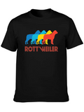 Rottweiler Pop Art Casual Graphic T-Shirt – Simple And Comfortable Daily Wear