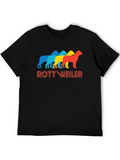 Rottweiler Pop Art Casual Graphic T-Shirt – Simple And Comfortable Daily Wear