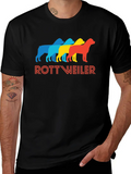 Rottweiler Pop Art Casual Graphic T-Shirt – Simple And Comfortable Daily Wear