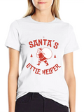 Santa's Little Helper Relaxed Everyday Tee – Lightweight And Durable Cotton