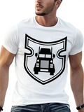 Shield Truck Truck Lorries Truck Driver Driving Ca Casual Graphic T-Shirt – Simple And Comfortable Daily Wear