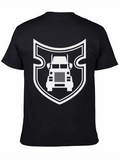 Shield Truck Truck Lorries Truck Driver Driving Ca Casual Graphic T-Shirt – Simple And Comfortable Daily Wear