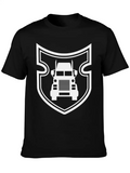 Shield Truck Truck Lorries Truck Driver Driving Ca Casual Graphic T-Shirt – Simple And Comfortable Daily Wear