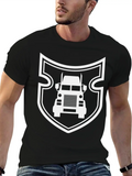 Shield Truck Truck Lorries Truck Driver Driving Ca Casual Graphic T-Shirt – Simple And Comfortable Daily Wear