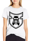 Shield Truck Truck Lorries Truck Driver Driving Ca Casual Graphic T-Shirt – Simple And Comfortable Daily Wear