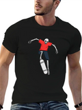 Skeleton Skater Flip Trick Jumping Skateboarderoly Casual Graphic T-Shirt – Simple And Comfortable Daily Wear