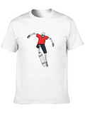 Skeleton Skater Flip Trick Jumping Skateboarderoly Casual Graphic T-Shirt – Simple And Comfortable Daily Wear