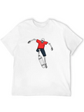 Skeleton Skater Flip Trick Jumping Skateboarderoly Casual Graphic T-Shirt – Simple And Comfortable Daily Wear