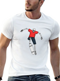 Skeleton Skater Flip Trick Jumping Skateboarderoly Casual Graphic T-Shirt – Simple And Comfortable Daily Wear