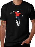 Skeleton Skater Flip Trick Jumping Skateboarderoly Casual Graphic T-Shirt – Simple And Comfortable Daily Wear