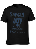 Spread Joy And Golden Retriever Dogs Casual Graphic T-Shirt – Simple And Comfortable Daily Wear