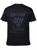 Spread Joy And Golden Retriever Dogs Casual Graphic T-Shirt – Simple And Comfortable Daily Wear