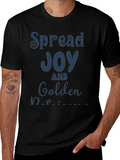 Spread Joy And Golden Retriever Dogs Casual Graphic T-Shirt – Simple And Comfortable Daily Wear
