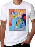 The Blue Cat Casual Graphic T-Shirt – Simple And Comfortable Daily Wear