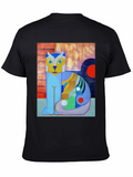 The Blue Cat Casual Graphic T-Shirt – Simple And Comfortable Daily Wear