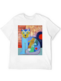 The Blue Cat Casual Graphic T-Shirt – Simple And Comfortable Daily Wear