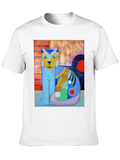 The Blue Cat Casual Graphic T-Shirt – Simple And Comfortable Daily Wear