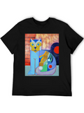 The Blue Cat Casual Graphic T-Shirt – Simple And Comfortable Daily Wear