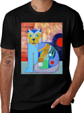 The Blue Cat Casual Graphic T-Shirt – Simple And Comfortable Daily Wear