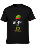 The Creative Elf Family Matching Group Christmas Casual Graphic T-Shirt – Simple And Comfortable Daily Wear
