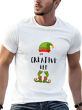 The Creative Elf Family Matching Group Christmas Casual Graphic T-Shirt – Simple And Comfortable Daily Wear