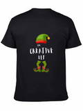 The Creative Elf Family Matching Group Christmas Casual Graphic T-Shirt – Simple And Comfortable Daily Wear