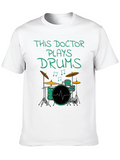 This Doctor Plays Drums, Drum Kit Drummer Musician Lightweight Cotton T-Shirt – Daily Comfort Graphic Shirt