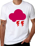 Thundercloud Casual Graphic T-Shirt – Simple And Comfortable Daily Wear