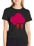Thundercloud Casual Graphic T-Shirt – Simple And Comfortable Daily Wear