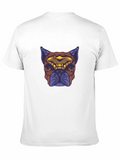 Tribal Dog Illustration Casual Graphic T-Shirt – Simple And Comfortable Daily Wear